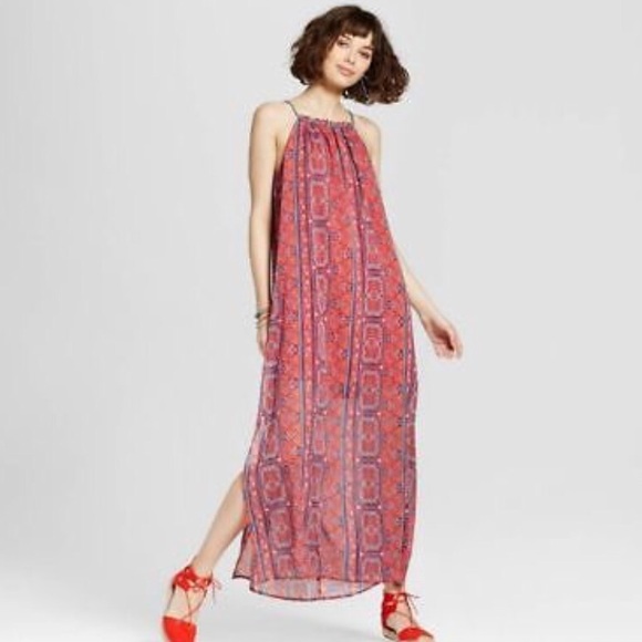 Dresses & Skirts - 🚛 New-Beautiful Red Boho Print Maxi Dress